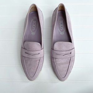 [🚫SOLD] TOD'S Loafers Flats Suede Purple